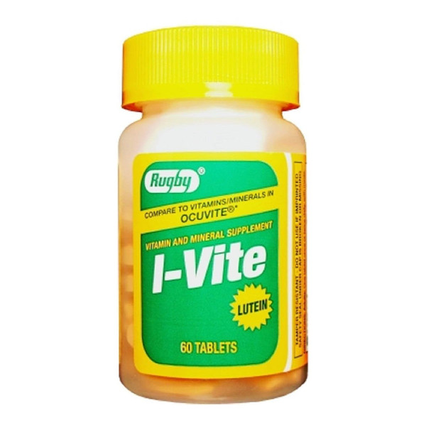 Rugby I-Vite Eye Vitamin And Mineral Supplement W/Lutein - 60 Ct