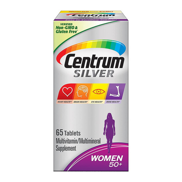 Centrum Silver Multi-Vitamin Women 50 Plus, With Vitamin D3, B, Calcium And Antioxidants, 65 Ct