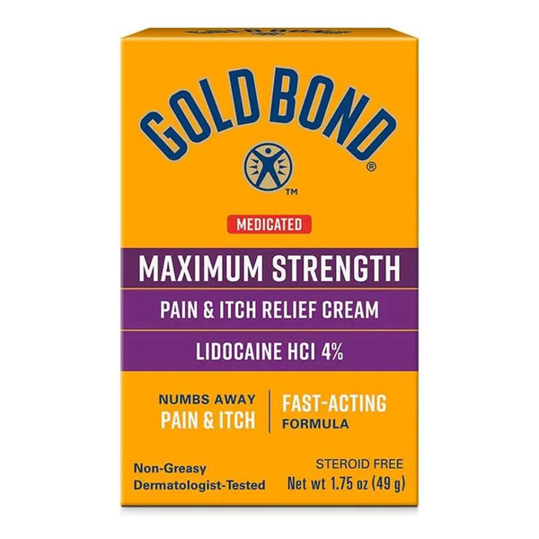 Gold Bond Medicated Maximum Strength Pain & Itch Relief Cream, 1.75 Oz.