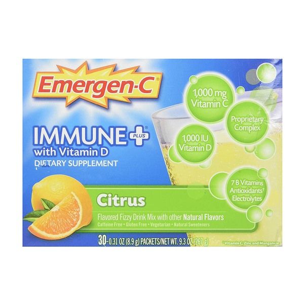Emergen-C Vitamin C Supplement Powder For Immune Support, Citrus - 30 Ct