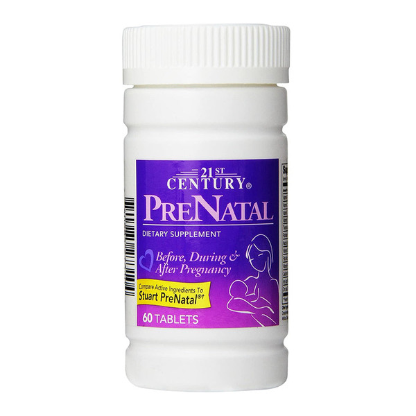 21St Century Prenatal Tablets For Pregnant Women- 60 Ea