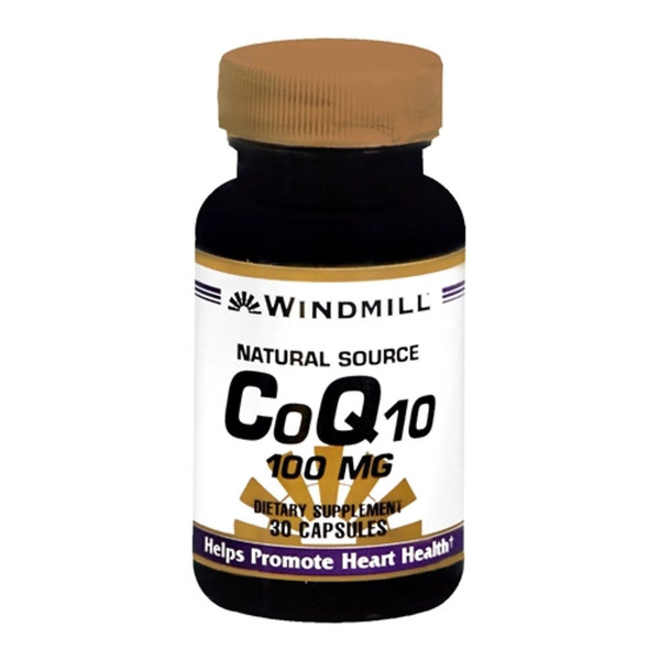 Windmill Coq10 100 Mg Capsules Natural Source 30 Capsules