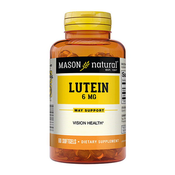 Mason Natural Lutein 6Mg Antioxidant Softgels, Cholesterol Free, 60 Ea