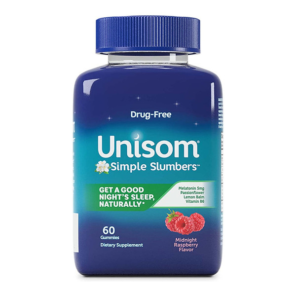Unisom Simple Slumbers Midnight Raspberry Gummies - 60 Ct