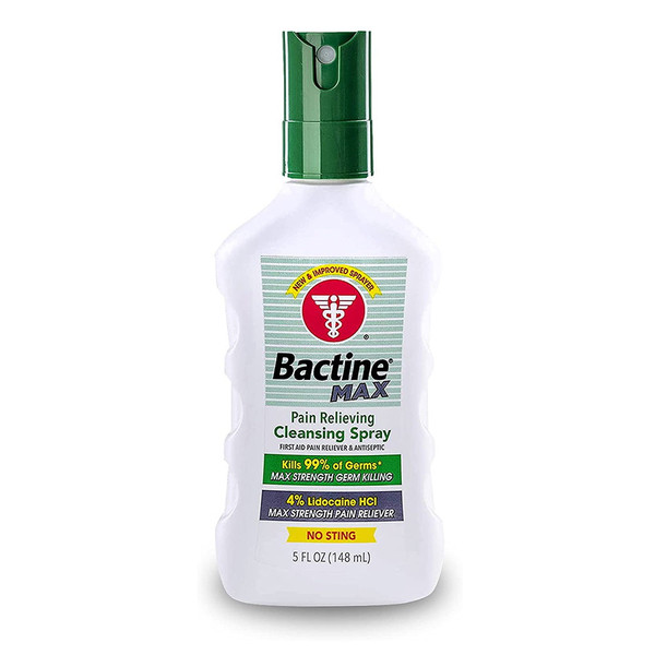 Bactine Max Pain Relieving Cleansing Spray, White - 5 Oz