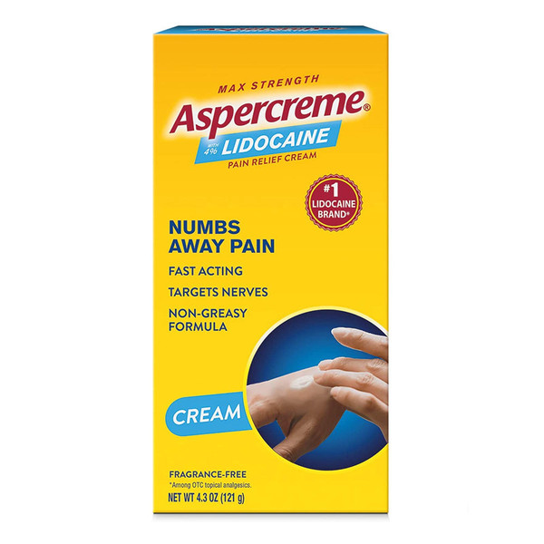 Aspercreme With Lidocaine Maximum Strength Pain Relief Cream - 4.3 Oz