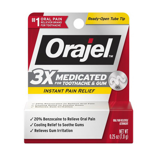 Orajel 3X Maximum Strength Toothache Pain Relief Gel - 0.25 Oz