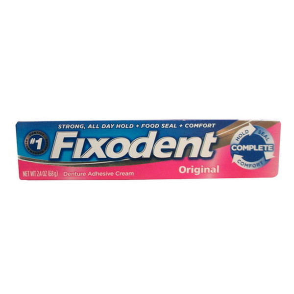 Fixodent Strong Hold Denture Adhesive Cream, Original - 2.4 Oz