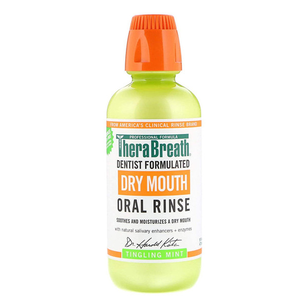 Thera Breath Dry Mouth Oral Rinse Tingling Mint - 16 Oz