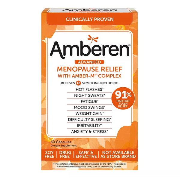 Amberen Menopause Relief Dietary Supplement Capsules - 60Ct