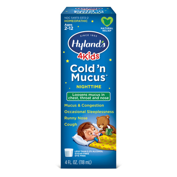 Hylands 4 Kids Cold And Mucus Nighttime Syrup - 4 Oz