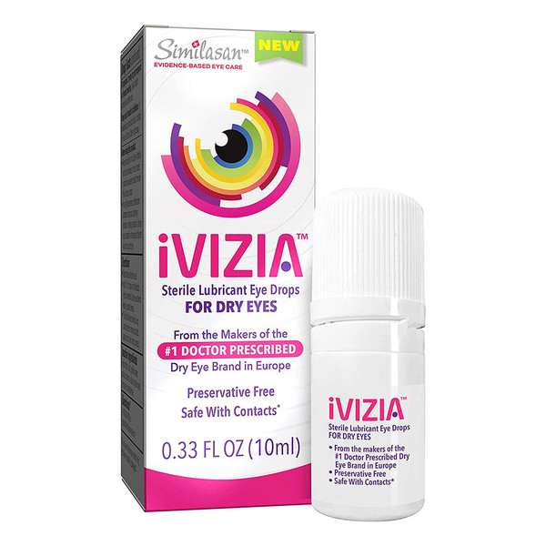Ivizia Sterile Lubricant Eye Drops For Dry Eyes -  0.33 Fl Oz