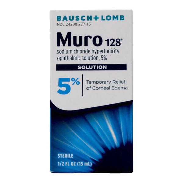 Bausch Plus Lomb Muro 128 Ophthalmic 5% Eye Solution - 0.5 Fl Oz