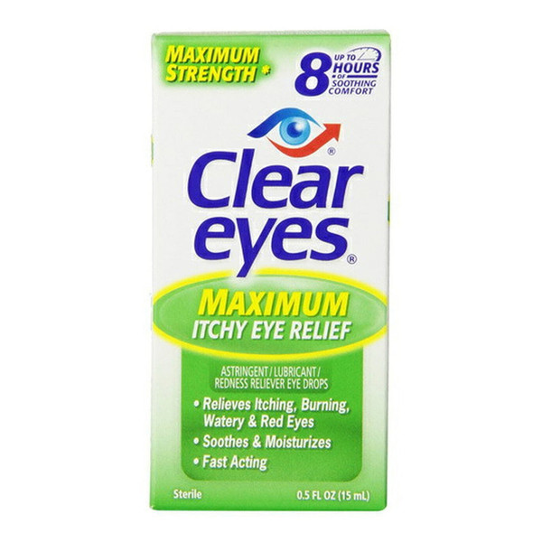 Clear Eyes Maximum Strength Itchy Eye Relief Eye Drops - 0.5 Fl Oz