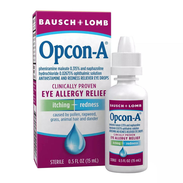Bausch Plus Lomb Opcon-A Itch & Redness Relief Eye Drops - 0.5 Fl Oz
