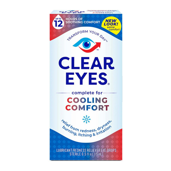 Clear Eyes Cooling Comfort Redness Relief Eye Drops - 0.5 Fl Oz