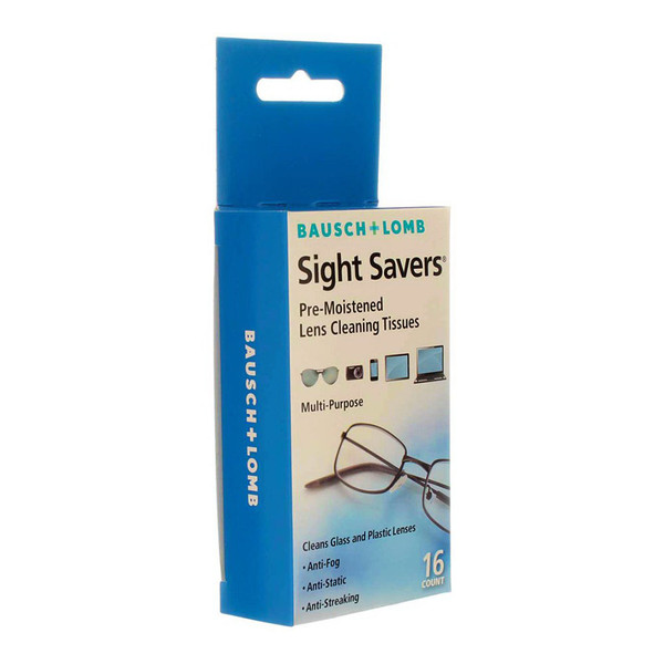 Bausch Plus Lomb Sight Savers Premoistened Lens Cleaning Tissues - 16 Ea
