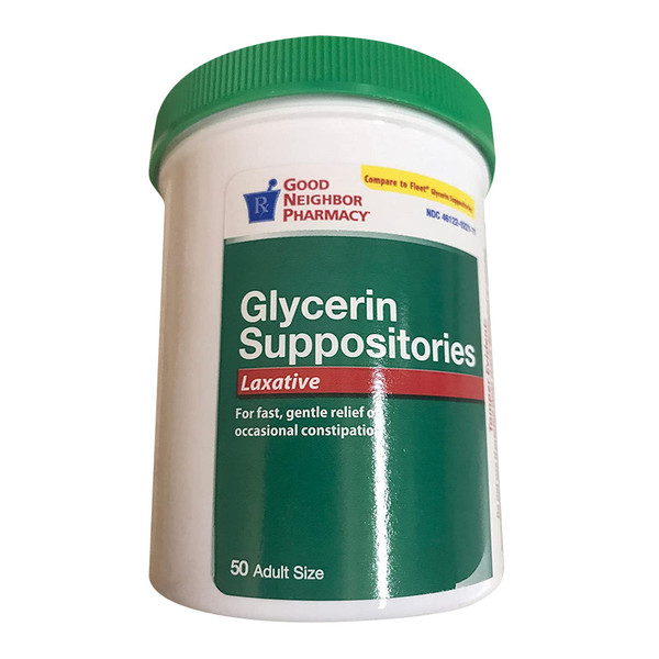 Good Neighbor Pharmacy Glycerin Suppositories Laxative  Adult - 50 Ct