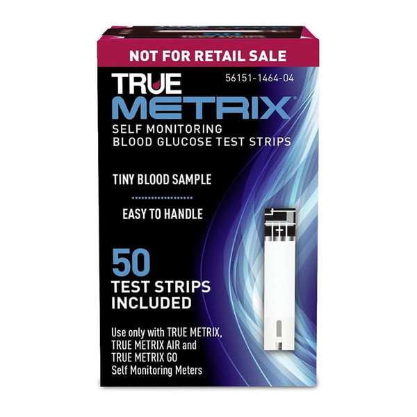 True Metrix Blood Glucose Test Strips - 50 Ct