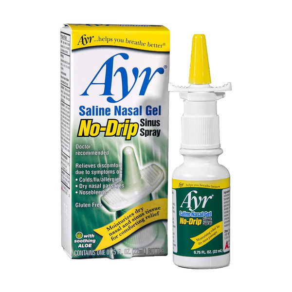 Ayr Saline No-Drip Sinus Relief Nasal Gel Spray - 0.75 Oz