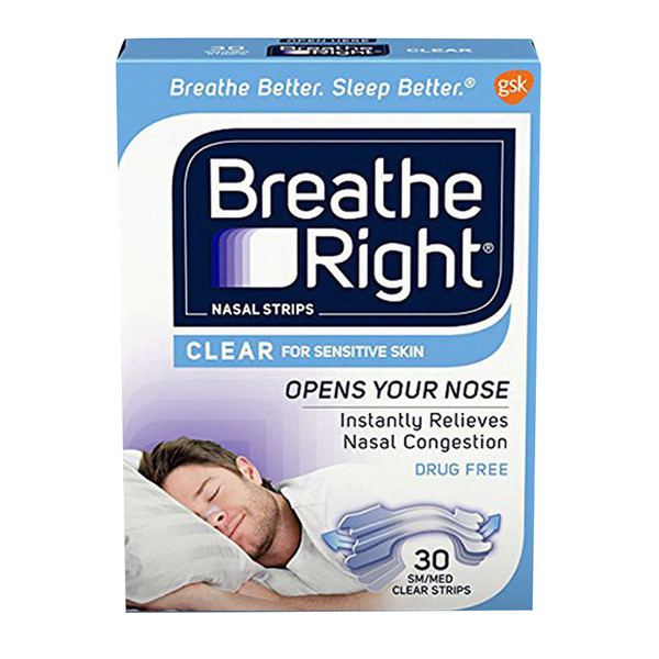 Breathe Right Clear Nasal Strips - 30 Ea