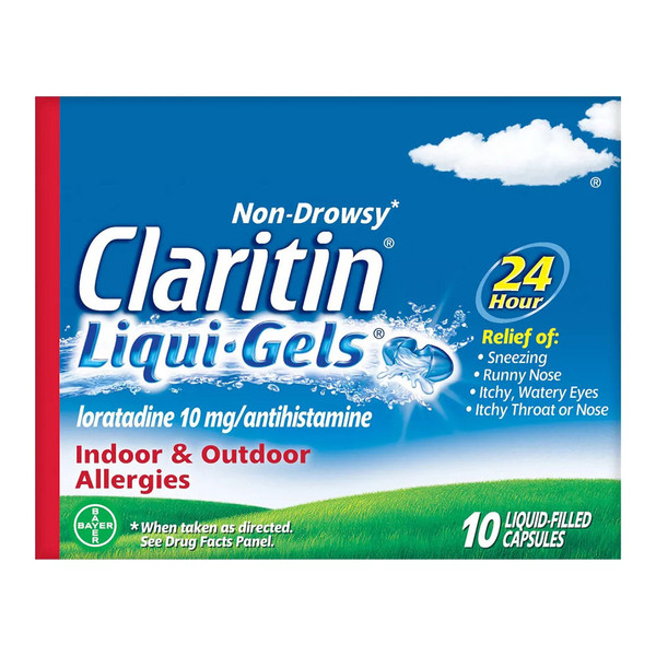 Claritin 24 Hour Allergy Relief 10Mg Non Drowsy Liquigels - 10 Ea