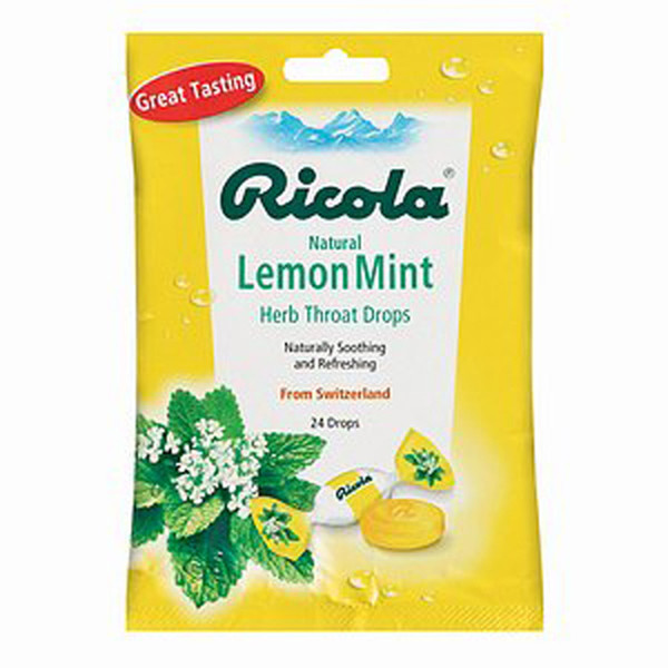 Ricola Natural Herb Cough Suppressant Lemon Mint Throat Drops - 24 Ea