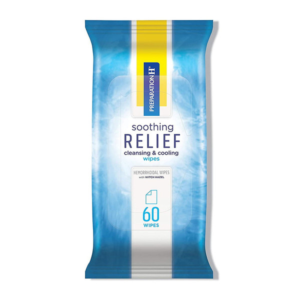 Preparation H Soothing Relief Cleaning And Cooling Wipes - 60 Ea