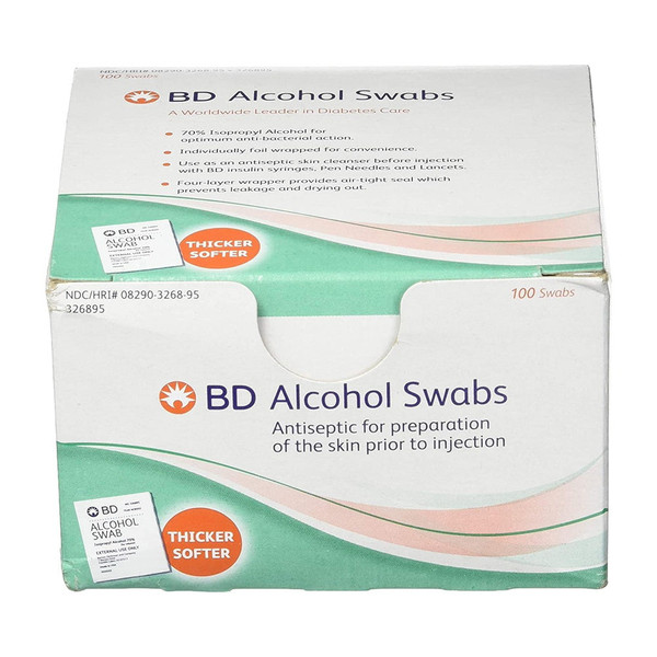 Alcohol Swabs Regular Bd - 100 Each