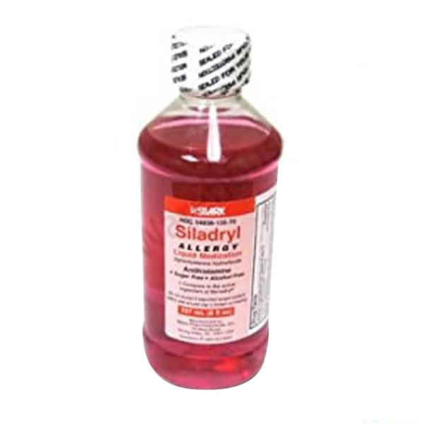 Siladryl Antihistamine Allergy Relief Red Liquid Medication - 8 Fl Oz