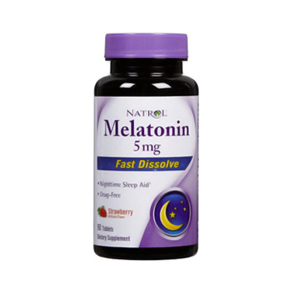 Natrol Fast Dissolve Melatonin 5 Mg Tablets, Strawberry 90 Ea