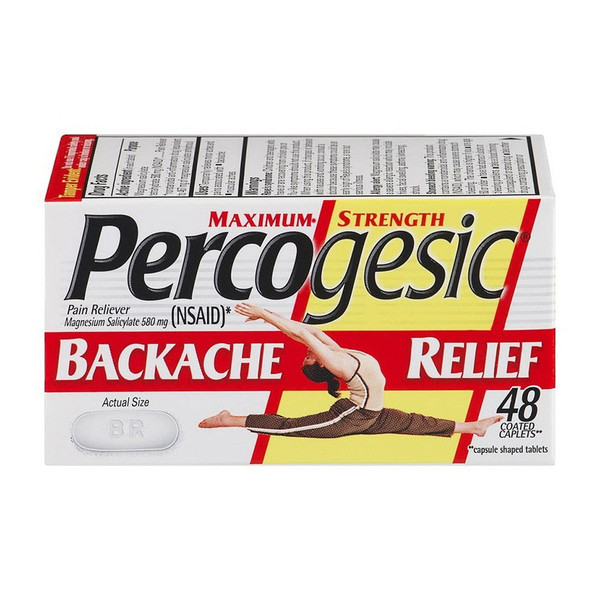 Percogesic Backache Relief Caplets 48 Caplets