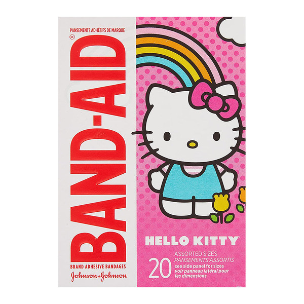 Band-Aid Childrens Adhesive Bandages, Assorted Sizes, Hello Kitty - 20 Ea