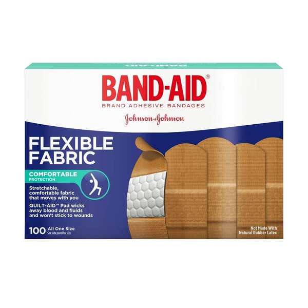 Band-Aid Flexible Fabric All One Size Adhesive Bandages 100 Each