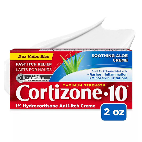 Cortizone 10 Maximum Strength, Transparent, Aloe Vera, 2 Oz
