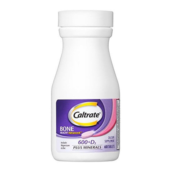 Caltrate 600+D3 Plus Minerals Calcium & Vitamin D3 Supplement Tablet, 600 Mg - 60 Count