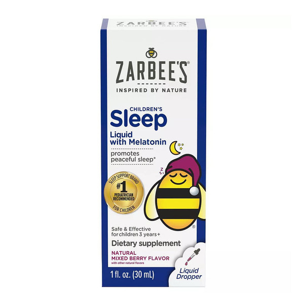 Zarbee'S Naturals  Children'S Sleep Liquid With Melatonin, 1.1 Oz
