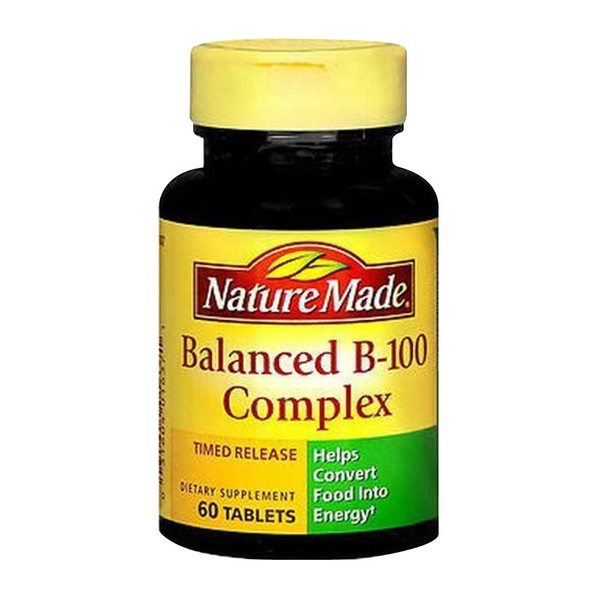 Nature Made Balanced Vitamin B-100 Complex Tablets 60 Ea