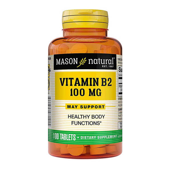 Mason Naturals Vitamin B-2 100 Mg Tablets - 100 Ea