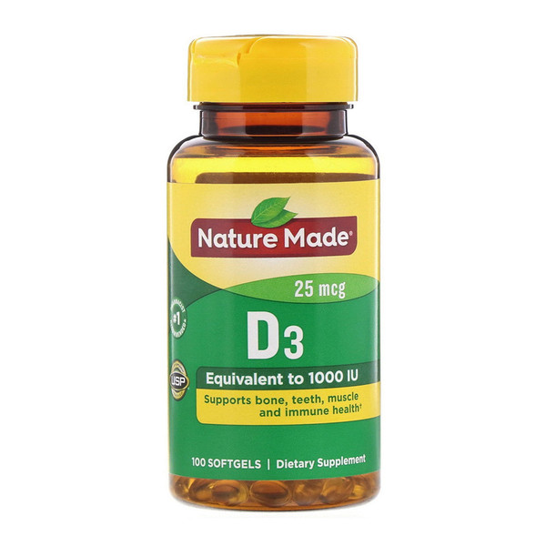 Nature Made Vitamin D3 Liquid Softgels 100 Ea