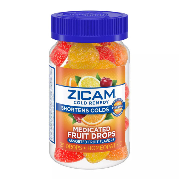Zicam Cold Remedy Medicated Fruit Drops, 25 Ea