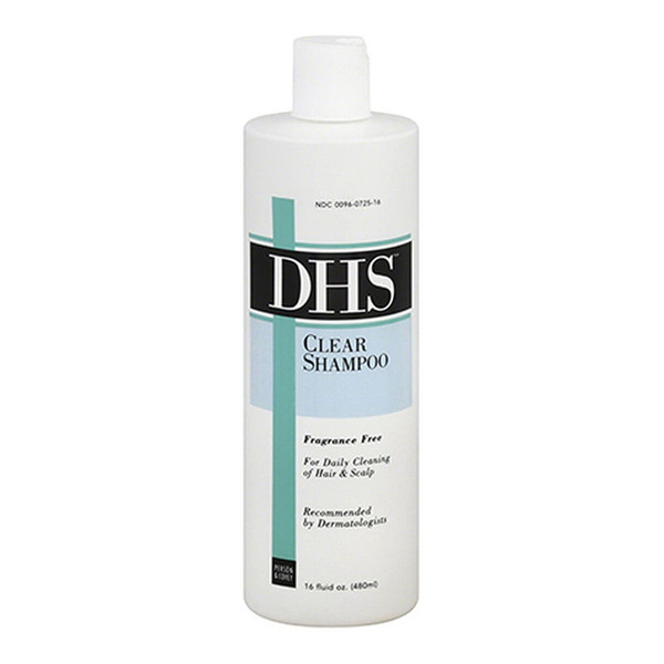 Dhs Clear Hair Shampoo For Daily Cleaning Of Hair And Scalp, Fragrance Free - 16 Oz