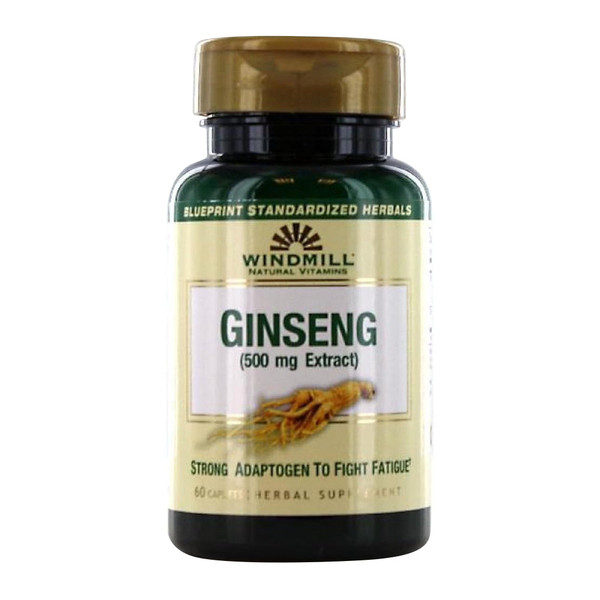Windmill Ginseng 500 Mg Extract Caplets 60 Ea