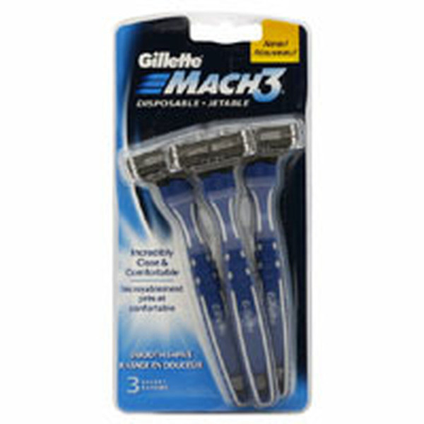 Gillette Mach3 Smooth Shave Disposable Razors 3 Ea