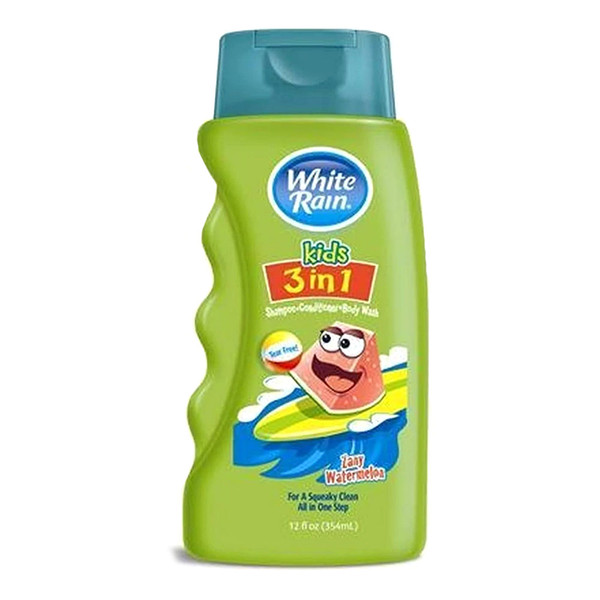White Rain Kids 3In1 Zany Watermelon Shampoo, Conditioner And Body Wash 12 Oz