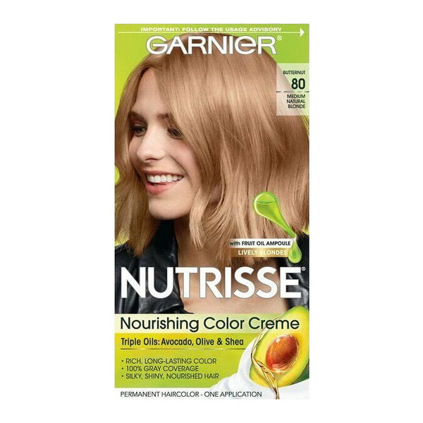 Garnier Nutrisse Permanent Medium Natural Blonde Hair Color Creme Kit