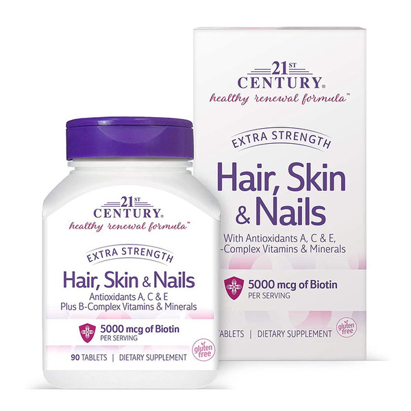 21St Century Healthy Renewal Formula Hair, Skin & Nails Extra Strength - 90 Tablets
