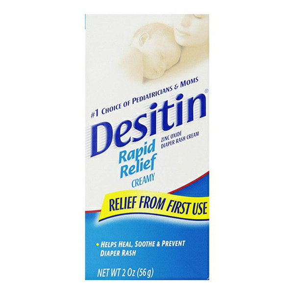 Desitin Rapid Relief Diaper Rash Creamy Ointment 2 Oz