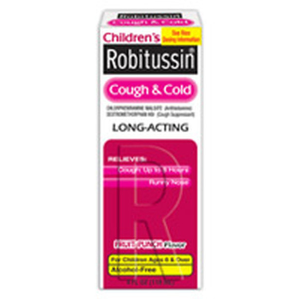 Robitussin Children'S Cough & Cold Long-Acting Liquid Fruit Punch 4 Oz