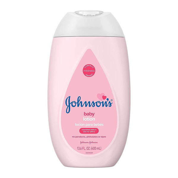 Johnson'S Baby Moisturizing Pink Baby Lotion With Coconut Oil, Gentle, Hypoallergenic, Paraben-Free, Dye-Free - 13.6 Oz